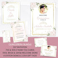 Editable quinceneara invitation suite